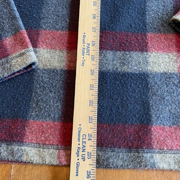 John Wayne Stock Supply XL 1/4 Zip Plaid Heavy Fleece Pull On Shirt Jacket - Picture 2 of 7